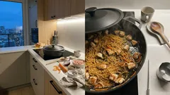 Kurczak z vermicelli z jednej patelni: szybki obiad, który zawsze wychodzi