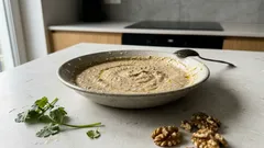 10 minut i gotowe: sałatka po gruzińsku z aksamitnym sosem z orzechów włoskich