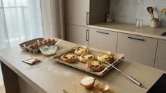 Smażenki z mięsem: przepis na puszyste bułeczki z zalewajką, które znikają w minutę