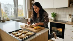 Kanapki na ciepło z camembertem, kaki i winogronami, które znikają w 5 minut