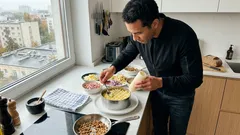 Sałatka warstwowa „Olimp” na spotkania: jak ułożyć warstwy, ile chłodzić i jak przechować