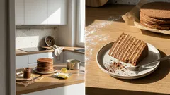 Tort w stylu Nutelli z 11 cienkich blatów: sekret kremu, który robi różnicę następnego dnia