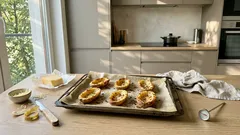 Jak zrobić łódeczki ziemniaczane jak z knajpy: chrupiąca skórka i prosty trik na soczysty środek