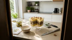 Sałatka warstwowa „Napoleon” z wołowiną: przepis krok po kroku i kolejność warstw