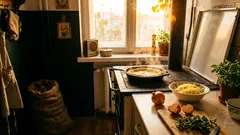 Śniadanie z patelni: chrupiący ziemniaczany krążek z jajkiem w środku