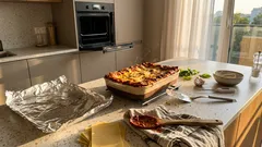 Domowa lasagne z ciągnącym serem i szybkim sosem śmietankowym – trik, który trzyma warstwy w ryzach