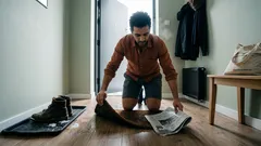 Co położyć pod wycieraczkę, żeby podłoga przy drzwiach była sucha: prosty trik z gazetą